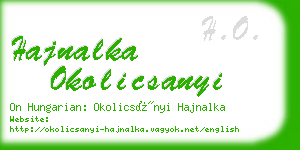 hajnalka okolicsanyi business card